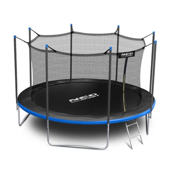 Havetrampolin 12ft/374cm med indvendigt net og stige Neo-Sport