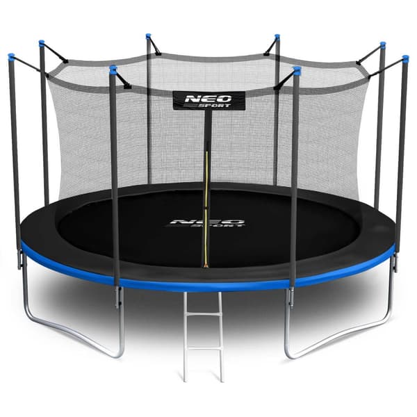 Havetrampolin 13ft/404cm med indvendigt net og stige Neo-Sport