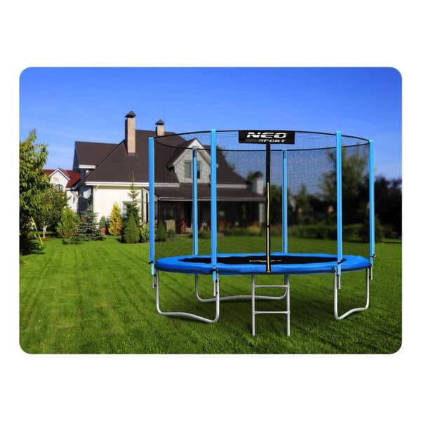 8ft/252cm havetrampolin med eksternt net og Neo-Sport stige
