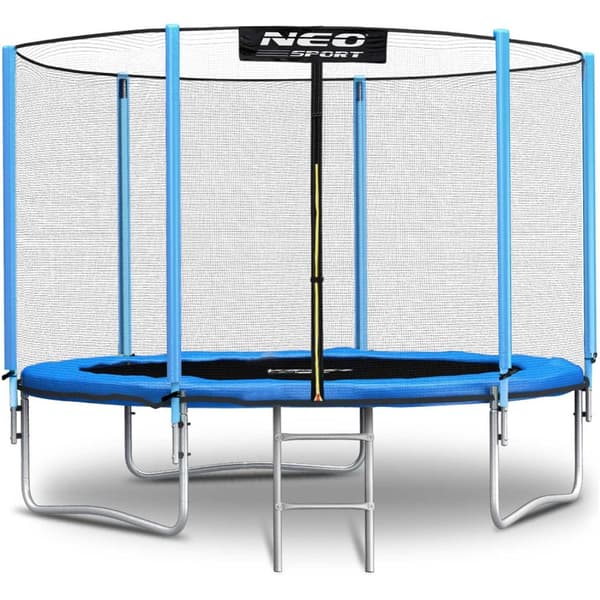 Puutarhatrampoliini 10ft/312cm ulkoverkolla ja tikkailla Neo-Sport