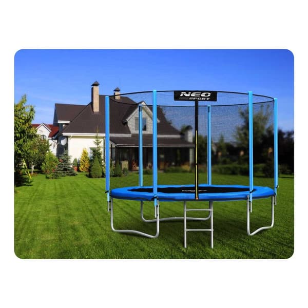 Puutarhatrampoliini 10ft/312cm ulkoverkolla ja tikkailla Neo-Sport