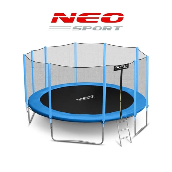 Havetrampolin 15ft/465cm med udvendigt net og Neo-Sport stige