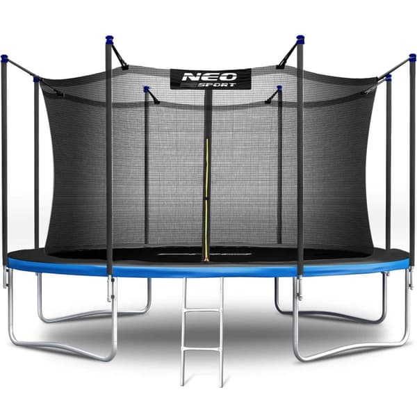 Havetrampolin 13ft/404cm med indvendigt net og stige Neo-Sport