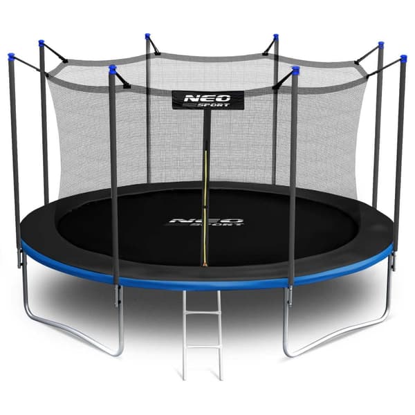 Puutarhatrampoliini 14ft/435cm sisäverkolla ja tikkailla Neo-Sport