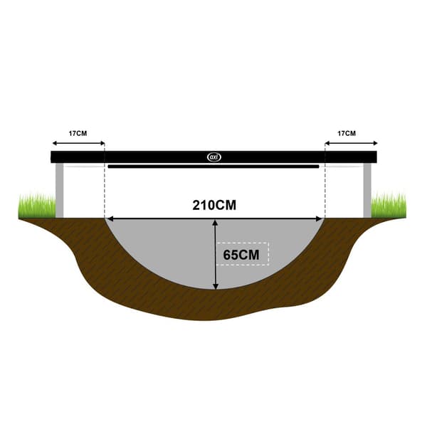 AXI Boston Trampoliini turvaverkolla Ø 244 cm Vihreä | Maanpäällinen ja maanpäällinen | Pyöreä 8ft verkolla varustettuna