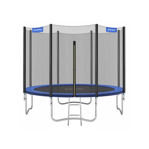 Trampolin - Bouncy Cushion med säkerhetsnät - blått
