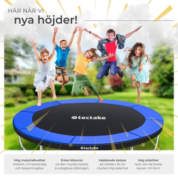 Studsmatta Jumpy med skyddsnät - 244 cm