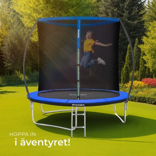 Studsmatta Jumpy med skyddsnät - 244 cm