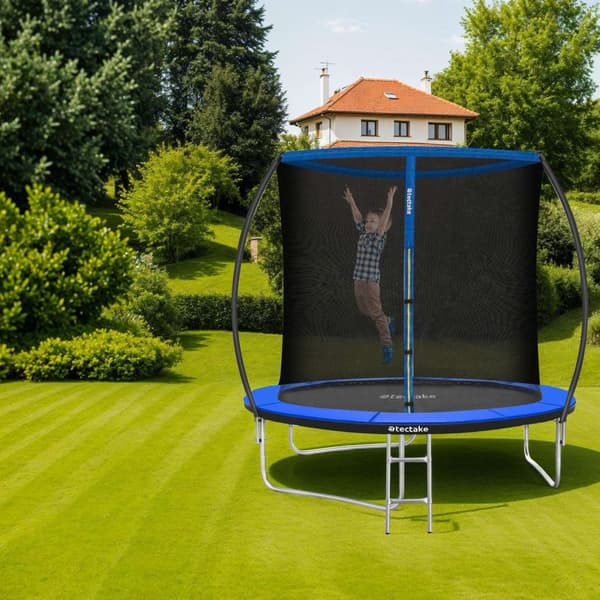 Studsmatta Jumpy med skyddsnät - 244 cm