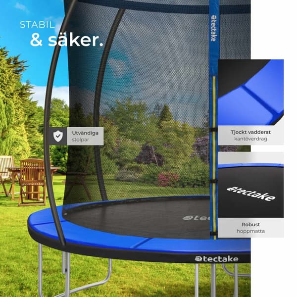 Studsmatta Jumpy med skyddsnät - 305 cm