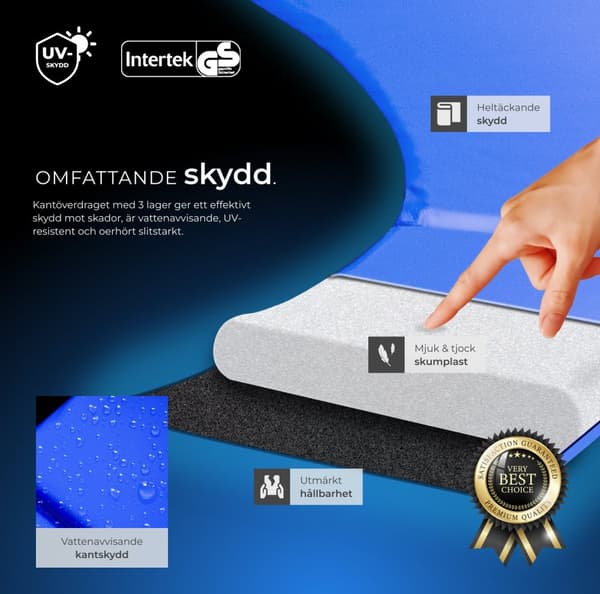 Studsmatta Jumpy med skyddsnät - 366 cm