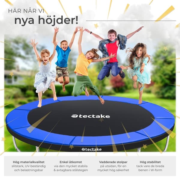 Studsmatta Jumpy med skyddsnät - 366 cm
