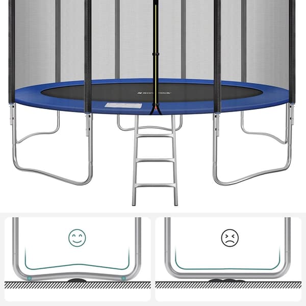 Trampolin - Rund - Ø 427 cm - med stige og sikkerhedsnet