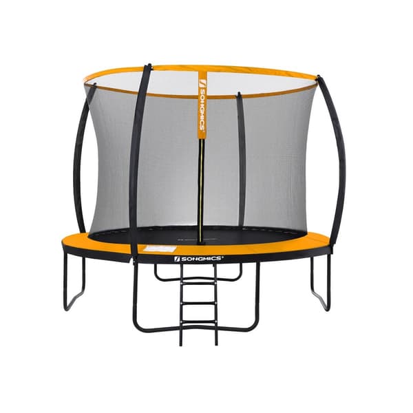 Trampolin - Ø 366 cm - med sikkerhedsnet og trapper - Orange