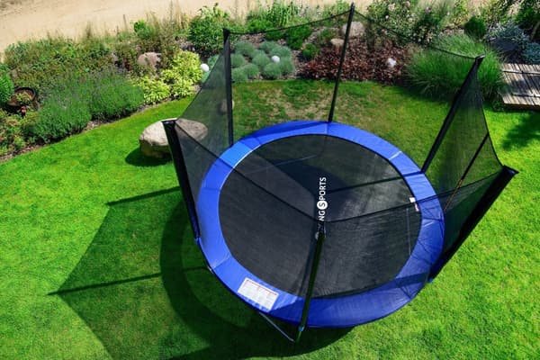 Viking Sports 404 cm Trampolinsæt med Sikkerhedsnet, Stige & Tykt Beskyttelseslag - Perfekt til Familiefest Udendørs