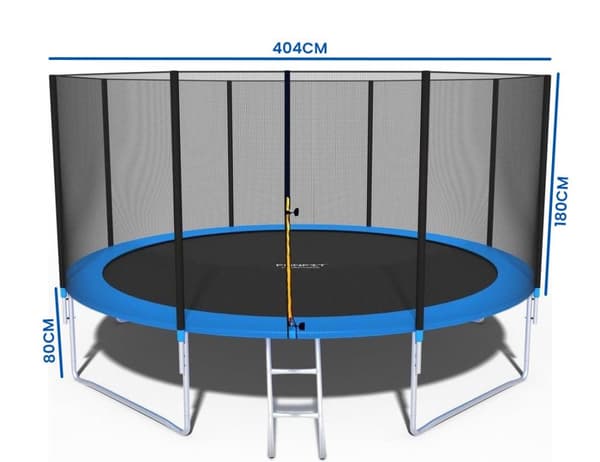 Viking Choice 404cm Vuxen Trampolin med Säkerhetsnät & Stege, EN71-certifierad