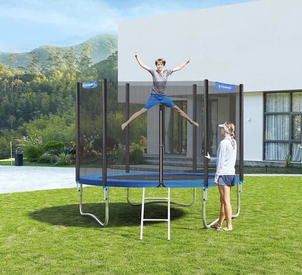 Rootz Trampolin Säkerhetsnät - Kapslingsnät - Vadderad stoppning - UV-beständig - 305 cm Diameter