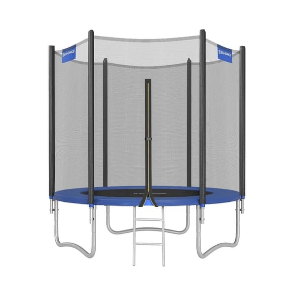 Rootz 10 fod trampolin med sikkerhedskabinet - Rund trampolin - hoppemåtte - galvaniseret stålramme - 183 cm x 230 cm - 100 kg Kapacitet