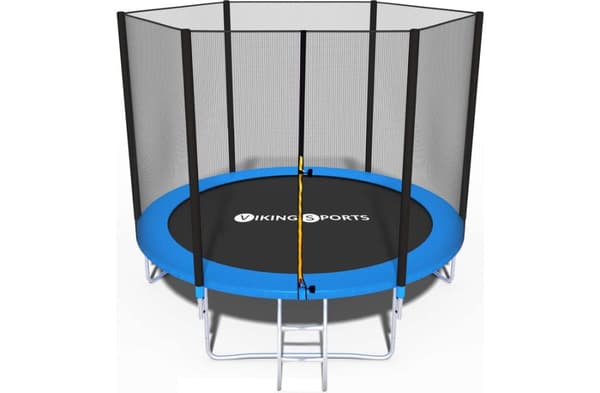 Viking Sports 305cm Trampolin med Sikkerhedsnet - Blå/Sort, 120kg Kapacitet