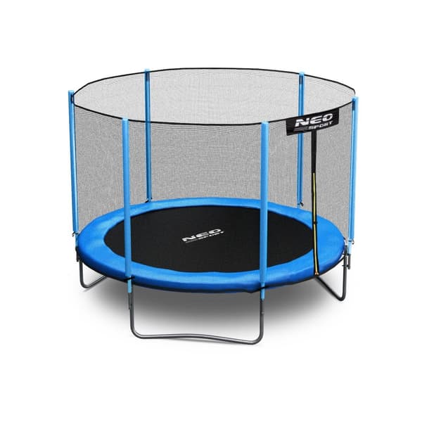 244cm Stor Trampolin med Säkerhetsnät & Stege - Säker, Hållbar Familjekul
