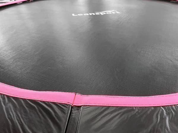 244cm Pink & Black Trampoline Turvaverkolla Lapsille - CE-sertifioitu