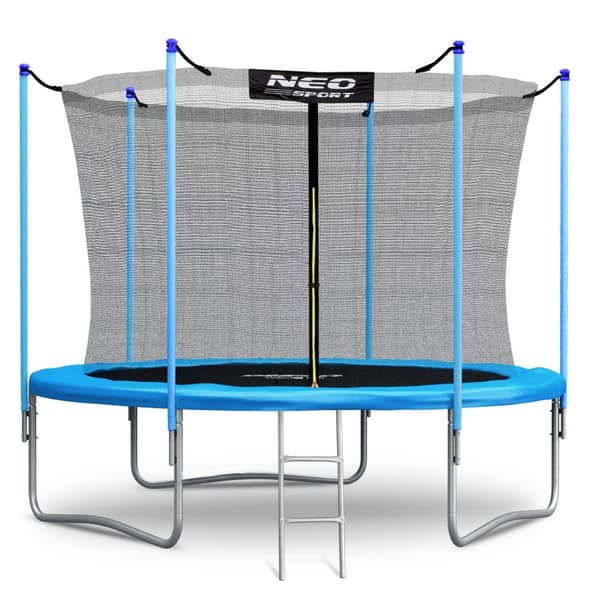 252 cm Familie Trampolin med Sikkerhedsnet & Stige, Holdbar Outdoor Fitness til Voksne & Børn