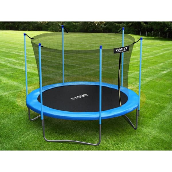 252cm Sikker & Holdbar Trampolin med Sikkerhedsnet & Stige til Børn - Blå