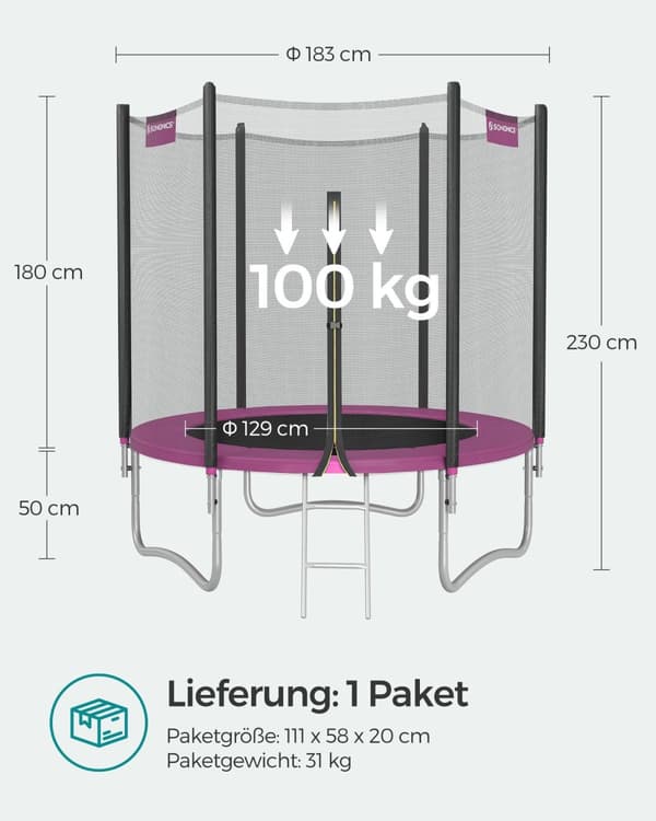 Trampoline - Med Tüv Rheinland GS Certificate