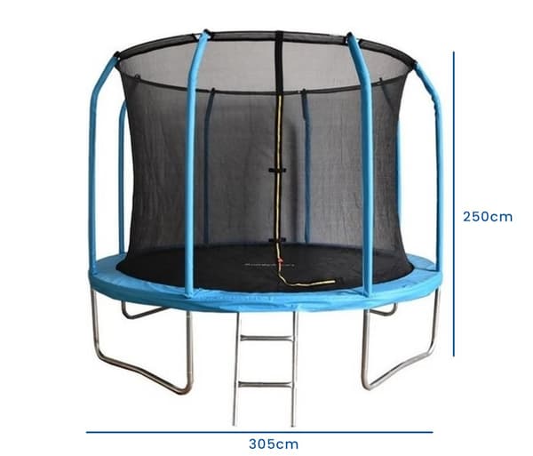 Viking Choice 305cm Udendørs Trampolin med Sikkerhedsnet & Stige - Høj Kvalitet, Overkommelig Sjov