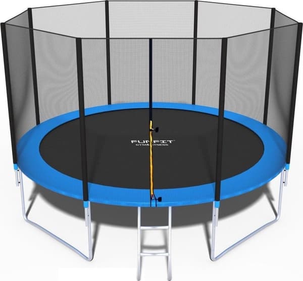 Viking Choice 374cm Familie Trampolin med Sikkerhedsnet & Stige, Blå