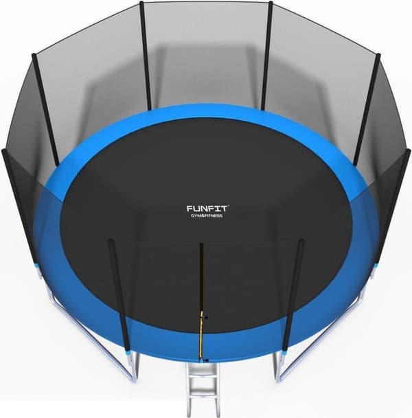 Viking Choice 374cm Familie Trampolin med Sikkerhedsnet & Stige, Blå