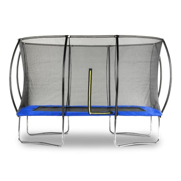 150x200 cm Kompakt Rektangulær Trampolin med Sikkerhedsnet til Små Haver