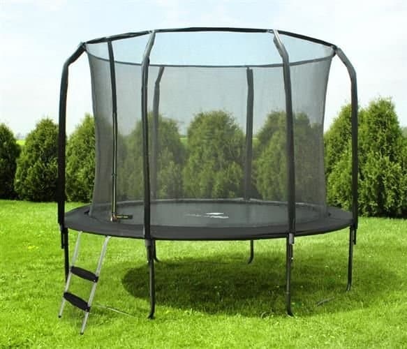 244cm Sikker & Holdbar Trampolin med Sikkerhedsnet og Stige til Børn