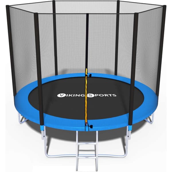 Viking Sports 244 cm Trampolin med Sikkerhedsnet, Stige & Polstring - Ideel til Haveentusiaster