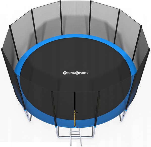 465cm Blå Familie Trampolin med Sikkerhedsnet & Stige, GS Certificeret