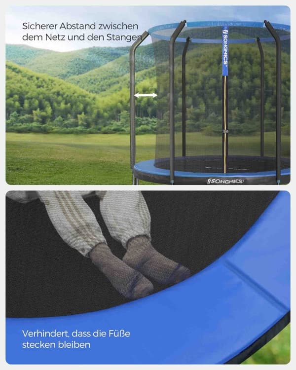 Trampolin - Ø 244 cm - med sikkerhedsnet