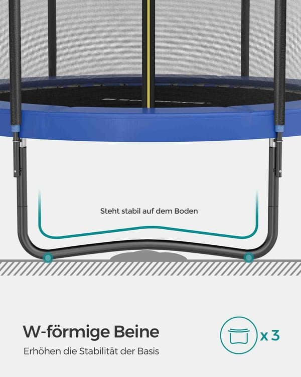Trampolin - Ø 244 cm - med sikkerhedsnet