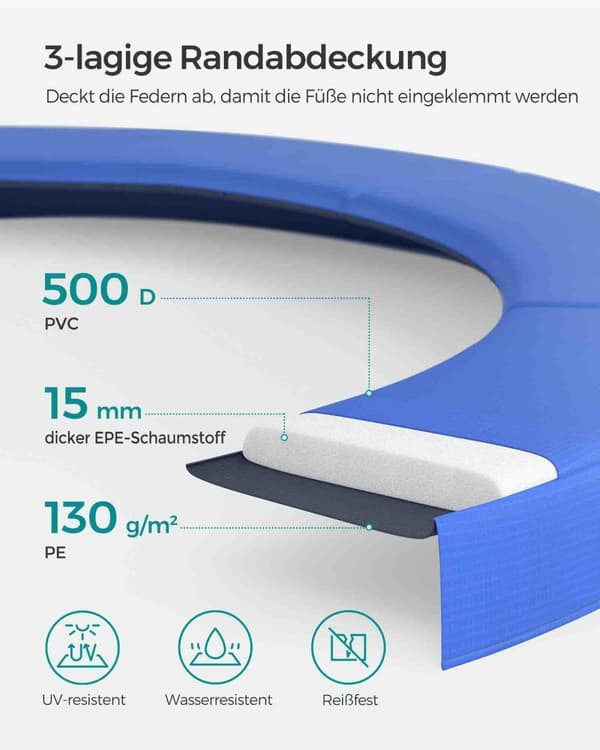 Trampolin - Ø 244 cm - med sikkerhedsnet