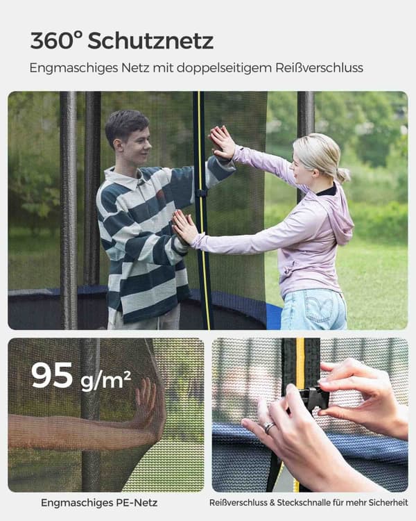 Trampolin - Ø 244 cm - med sikkerhedsnet