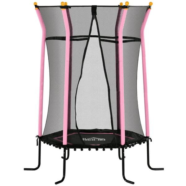 Rootz Children’s Trampoline - Kids Bouncer - Jumping Mat - Safety Net - Ø163.5 cm x 190 cm - Stålramme - Polstret - Max Load 50 kg
