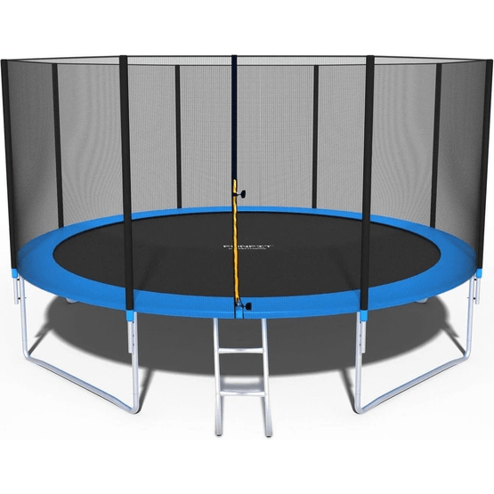 Trampolin - 404 Cm - Med Net & Stige - Op til 150 Kg