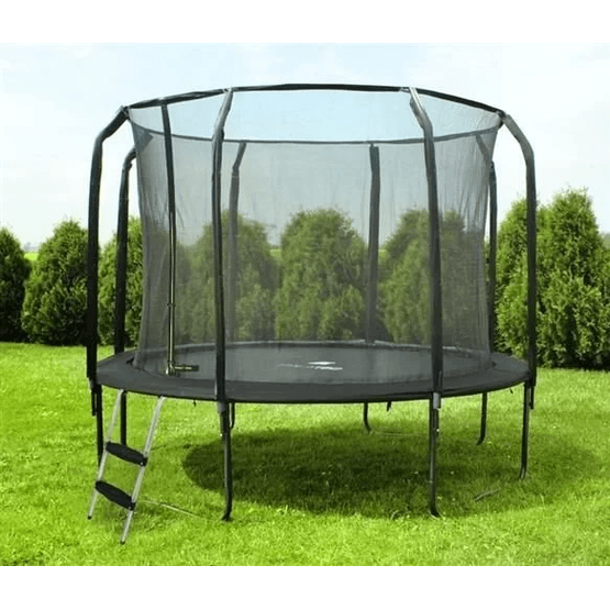 Trampolin - 305 Cm - Med Net Og Stige - Op til 150 Kg - Sort