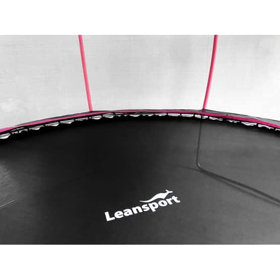 Trampolin - 244 Cm - Pink Sort - Sikkerhedsnet - Op til 100 Kg