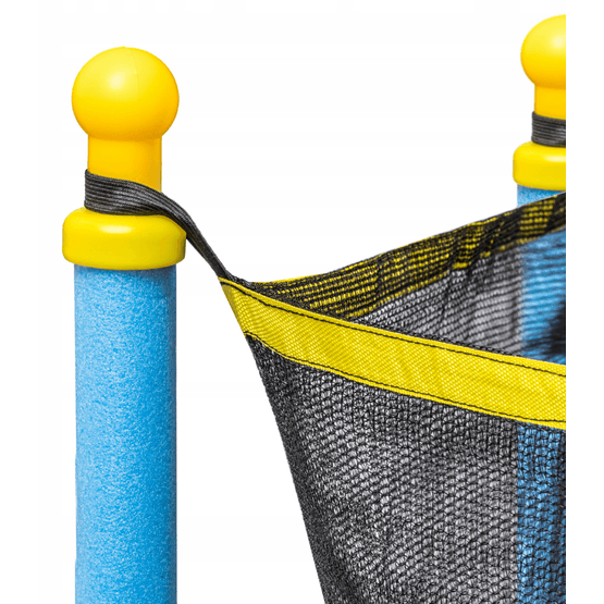 Trampolin Med Net - Ø 140 Cm - Op til 45 Kg - Blå Gul