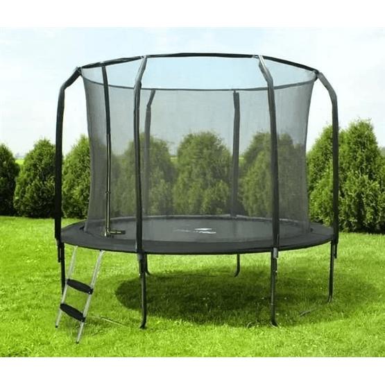 Trampolin - 244 Cm - Med Net Og Stige - Op til 50 Kg - Sort