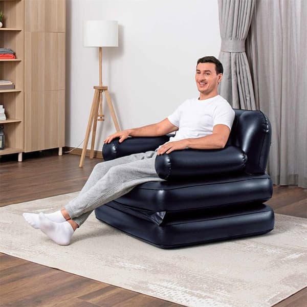 Bestway Uppblåsbar Fåtölj Svart 191 x 38 x 25 cm