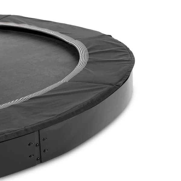 EXIT InTerra sportstrampolin i jordniveau ø427cm - sort