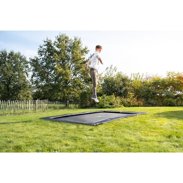 EXIT InTerra sport-marktrampolin 214x305cm - svart