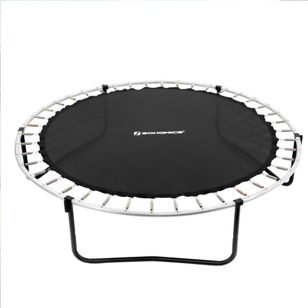 Trampolin - trädgårdstrampolin med säkerhetsnät och trappor - Ø 244 cm - blå