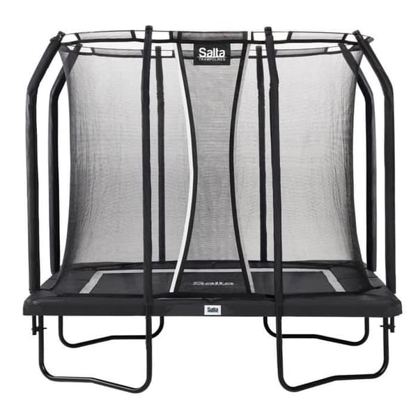 Salta studsmatta 153 x 214 cm Premium Edition Svart rektangulär med skyddsnät